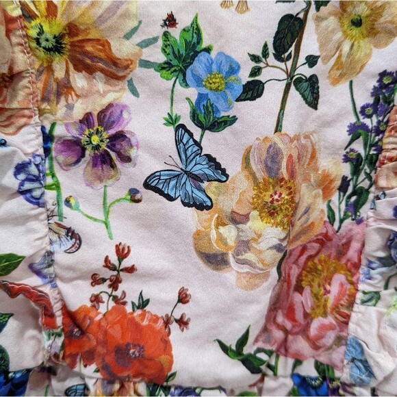 H&M Nathalie Lété Baby Girl Floral Butterfly Spring Summer Easter Pink Sz 12 18m - Picture 5 of 7